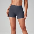 thumbnail image 6 of YVNAURA Womens Scrunch Workout Shorts with Pockets High Waisted Biker Shorts Butt Lifting Tummy Control Yoga Gym Booty Shorts 4 Way Stretch Running,Dark Gray,L, 6 of 9
