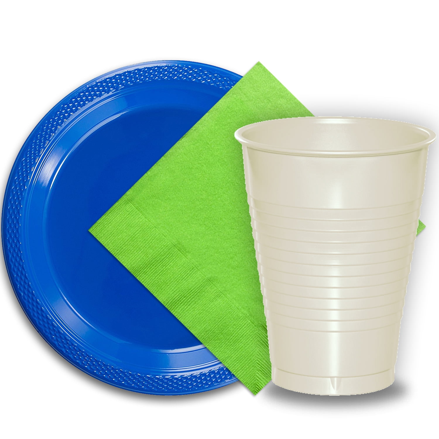dark green paper plates