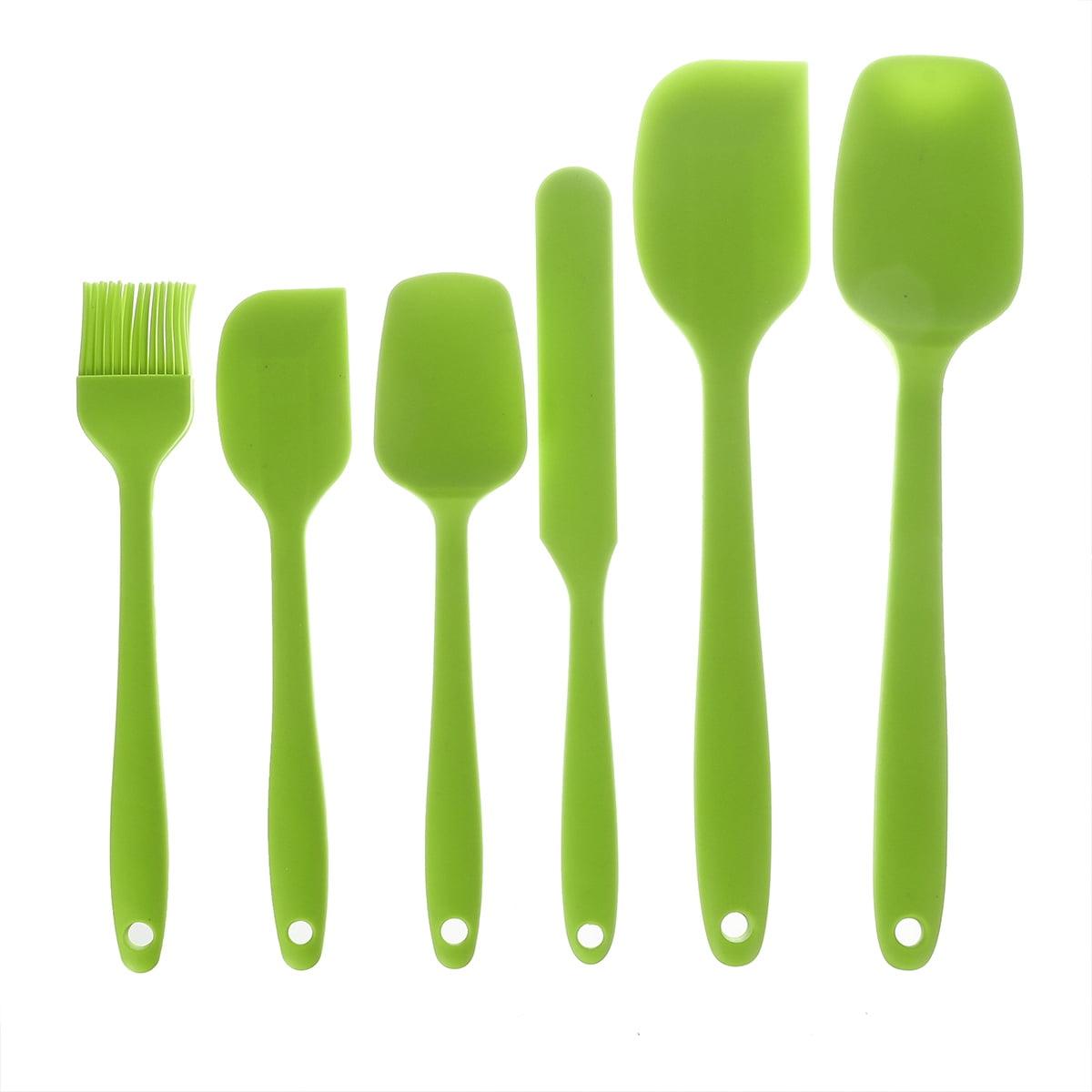 6PCS Silicone Spatula Set, NonStick & HeatResistant Rubber Spatula