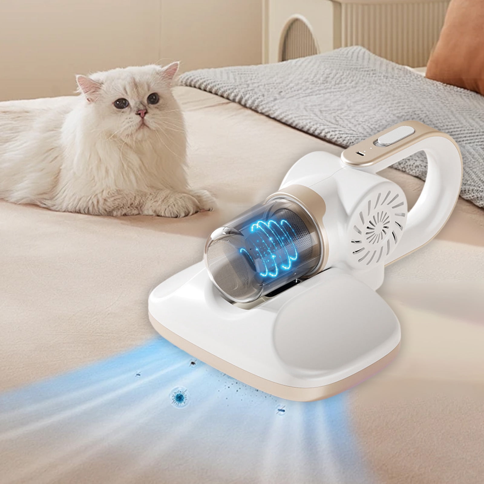 2000mAh Cordless Vacuum Cleaner - Powerful Suction Handheld Dustbuster Upholstery Tool Pet Hair Remover Lightweight Stick Vac Gift(White)
