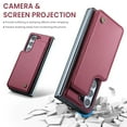 thumbnail image 7 of Dteck Case for Samsung Galaxy Z Fold  7,Magnetic PU Leather Card Slots Wallet Case with RFID Blocking Shockproof Protective Stand Phone Cover for Women Men,Winered, 7 of 7