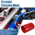 thumbnail image 2 of Unique Bargains 4" ID 6" Length 4-Ply Reinforced High Temp Straight Coupler Silicone Reducer Hose Red for Car, 2 of 6