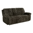 thumbnail image 3 of Furniture of America Gortier Transitional Fabric Adult Manual Reclining Sofa with USB, Brown, 3 of 8