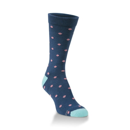 

World s Softest Sensitive Collection Women s One Size Cotton Support Crew Socks Happy Dot