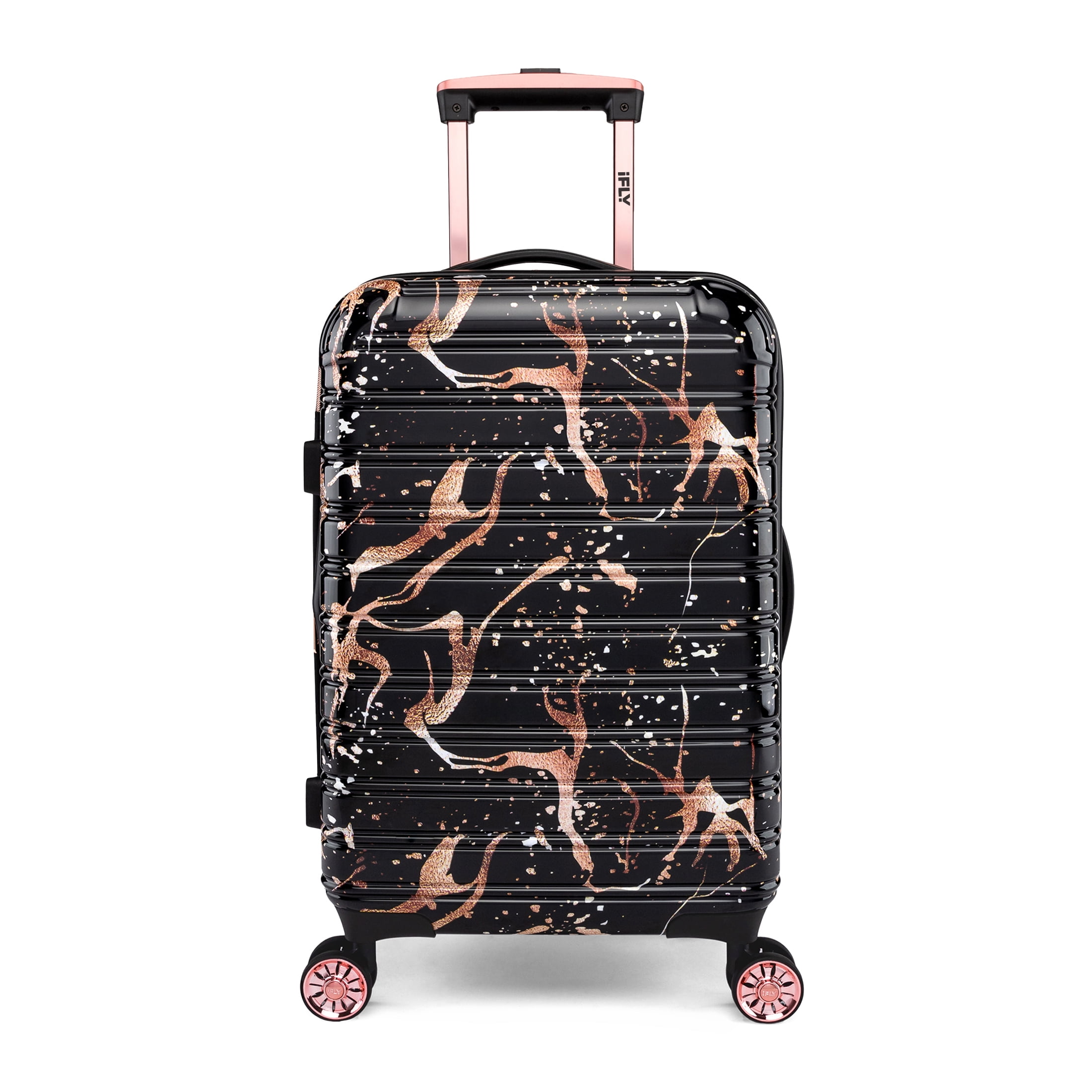 black marble luggage