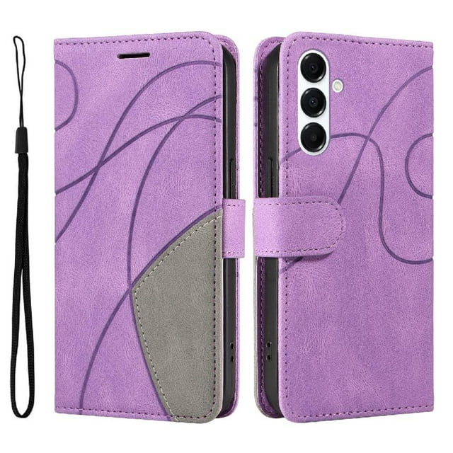 GANGXUN Flip Case for Samsung Galaxy A17 – Leather Wallet Cover with Card Slots, Kickstand & Color Stitching Protective Folio