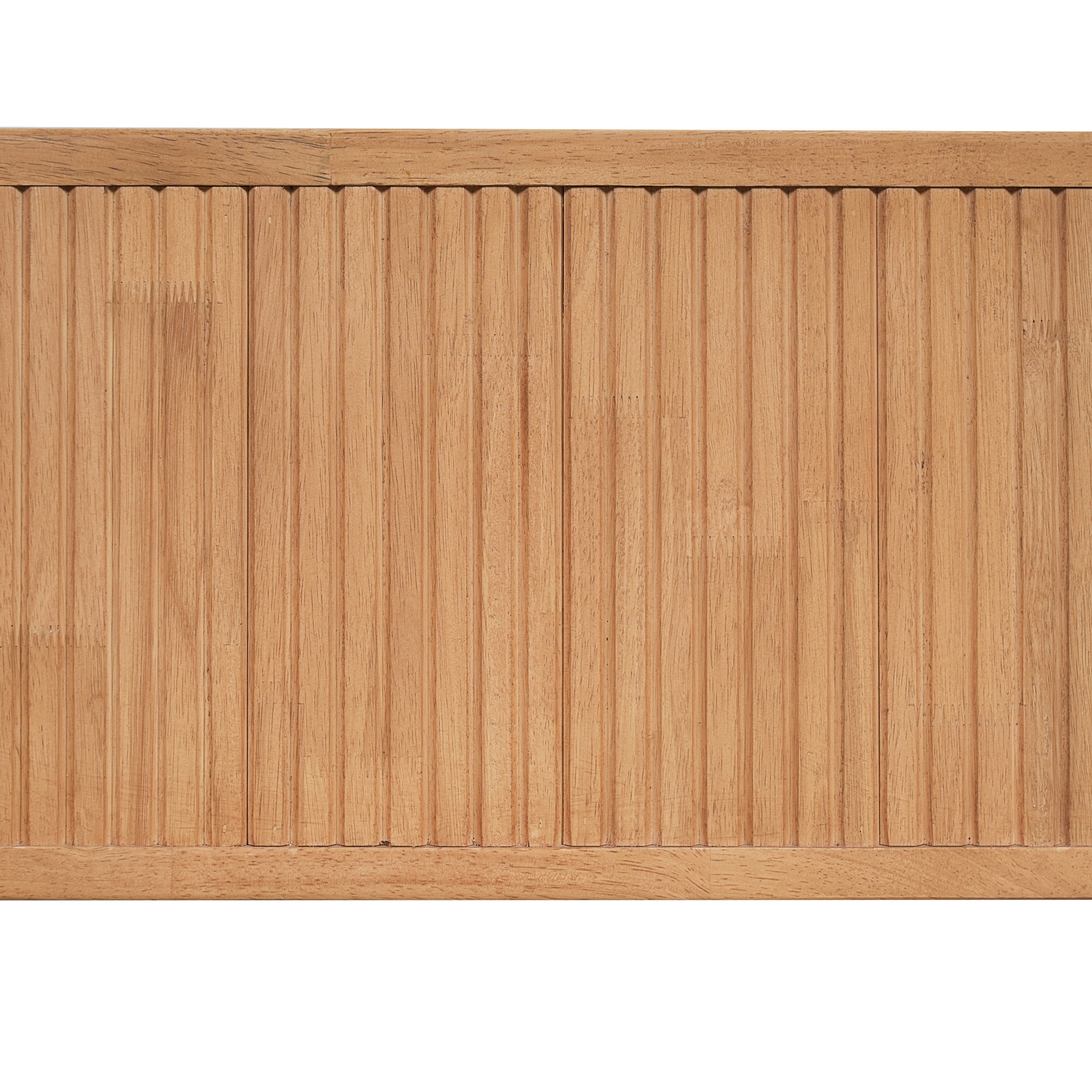 Christopher Knight Home Modern Platform Bed Frame with White Fabric Headboard, Queen Size, Natural