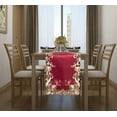 thumbnail image 5 of Gold Lace Burgundy Table Runner - Dresser Scarf European Embroidery - Perfect for Kitchen Dining Room Home Decor Wedding Receptions - 14 x 108 inches - The Chantelle Collection, 5 of 7