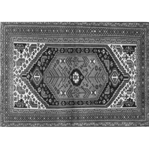 Ahgly Company Indoor Rectangle Persian Gray Traditional Area Rugs, 3' x 5'