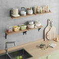 thumbnail image 5 of Fairy Floating Shelves, Rustic Wood Shelves, 4 Sets of Wall Mounted Shelf, 4.3x16.5x6.1inches, Carbonized Black, 5 of 8
