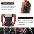 thumbnail image 4 of MISS MOLY Men Waist Trainer Underbust Corset Sweat Vest Sauna Suit Slimming Body Shaper Workout Tank Tops Shapewear Fat Compression Shirt, 4 of 7