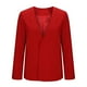 thumbnail image 4 of Blazer de moda para mujer, blusas de color liso, manga larga, cuello en V, chaqueta de traje informal, blusa de poliéster para mujer, 4 of 6