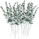 thumbnail image 1 of Xiao Hua 24 tallos de eucalipto artificiales de 36 cm para decoración, hojas de eucalipto artificiales, ramas de vegetación artificial., 1 of 5