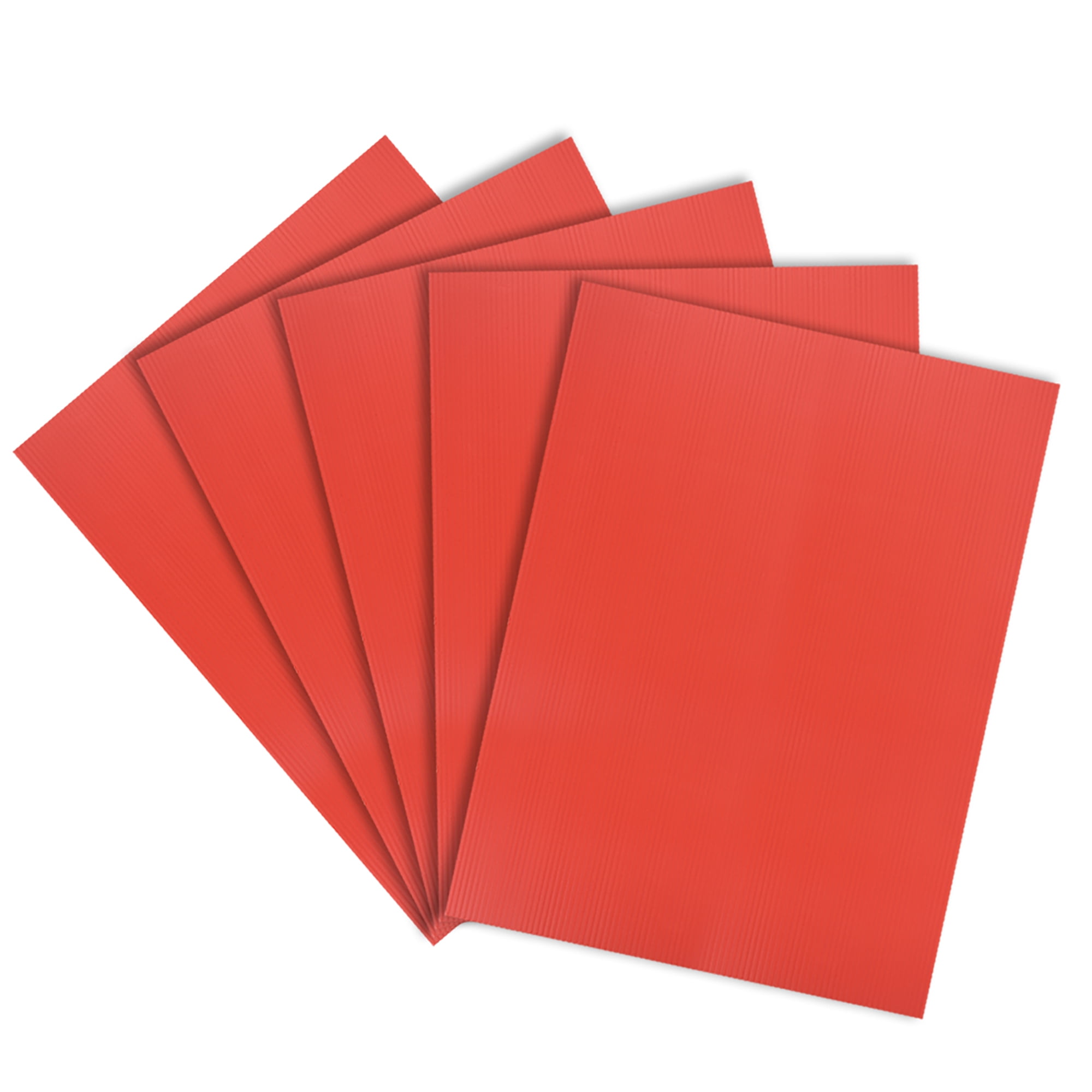 Corrugated Plastic Sheets 3mm Red Blank Yard Lawn Signs 12 Inch X 16