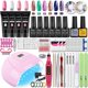 thumbnail image 1 of Nail Set Acrylic Nail Kit With LED Nail Lamp Dryer UV Gel Nail Polish Kit Manicure Art Tools Set Top Base Nail Drill Machine set qiuyongming unisex, 1 of 2