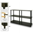 thumbnail image 1 of Furinno 99130EX/BK Turn-N-Tube 3-Tier Double Size Storage Display Rack, Espresso/Black, 1 of 5