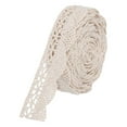 thumbnail image 1 of Unique Bargains Lace Trim Ribbon 30 Yards 0.79 Inch Cotton Elastic Trim for Craft,Gift Wrappers,Headbands,Beige Style 1, 1 of 5