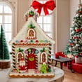 thumbnail image 2 of Kurt Adler Battery Operated LED Gingerbread House With Santa Table Piece, 13", 2 of 8