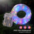 thumbnail image 3 of 2 Pack Battery Operated LED Rope Lights, Multi-colored Tube Fairy String Lights with Remote, Each 72ft 200 LED Indoor Outdoor Christmas Lighting for Party Garden Walkway Patio Decorations, 3 of 8