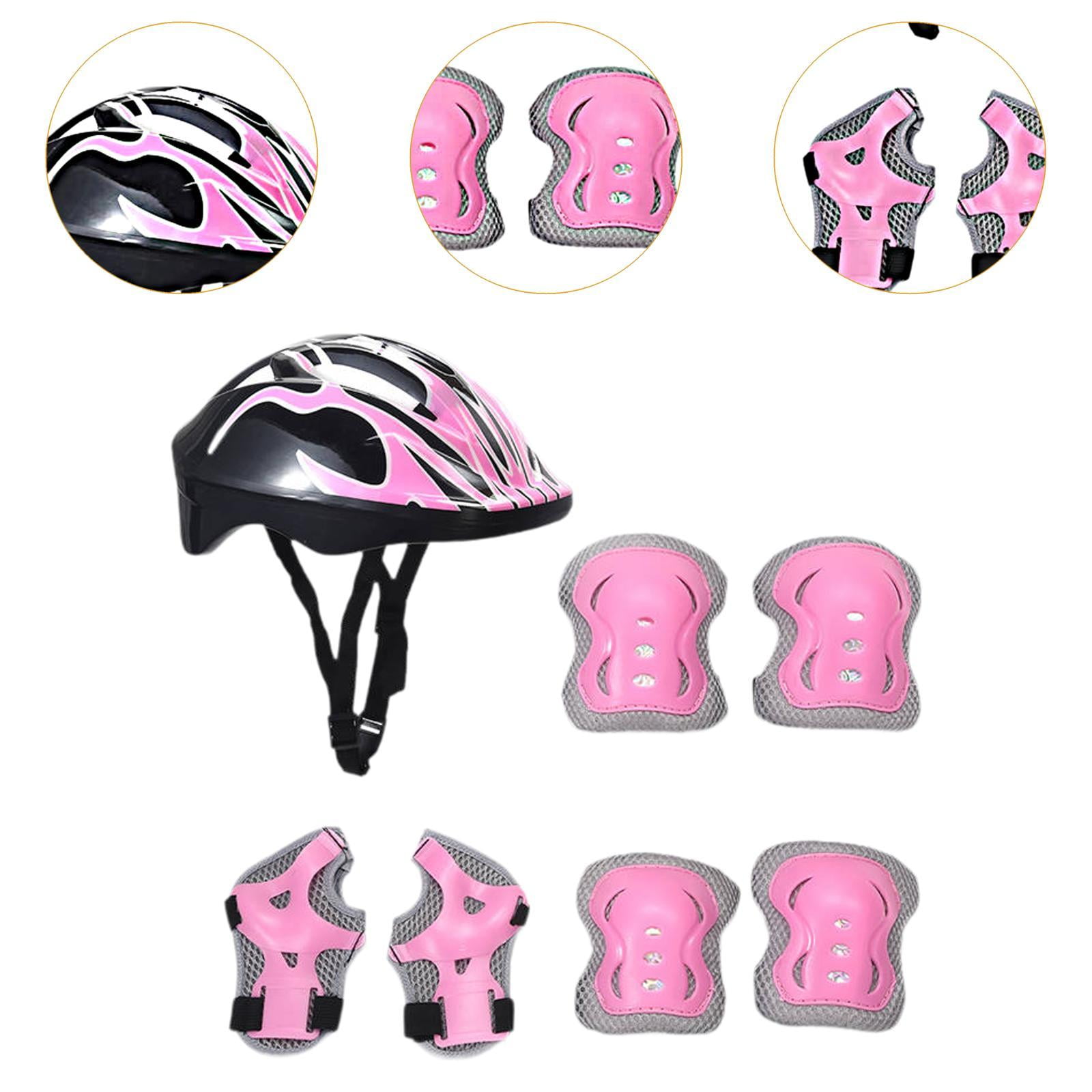 Dualoai Children's helmet set, skating helmet, comfortable and light, with elbow Pink