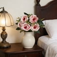 thumbnail image 4 of Artificial Rose Bouquet, Artificial Plants, Fake Flowers, Space-Saving Design, Appearance, Fabric Material, Home Decor, Office Tabletop, Wedding, Landscaping, 28cm, 4 of 6