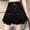 Black, variant on Jeans Trouser Skirt Women's Summer High Waist Trouser Skirt Asymmetrical Culotte Shorts Fashion Casual Jeans Skirt With Short Trousers A Line Button Culottes Trousers Elegant Cow Skirt Women Denim
