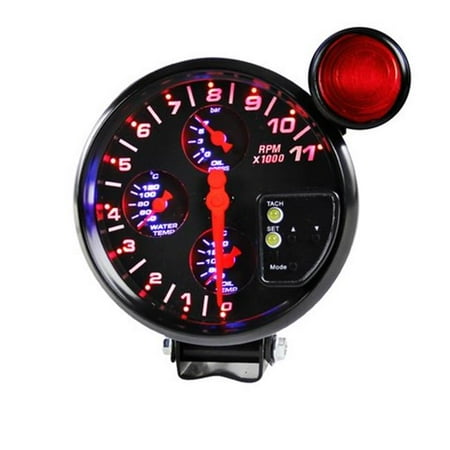 - Spec-D Tuning RG-5DO401 5 in. Tachometer Oil Pressure Temperature Gauge with Shift Light, 6 x 8 x 10 in.