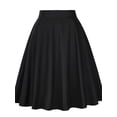 thumbnail image 7 of Skirt women's black SoftRed green red swing skirt summer casual-10-S, 7 of 7