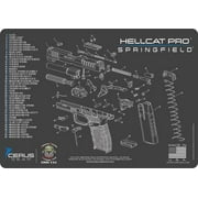 Hellcat Pro Gun Cleaning Mat - Schematic (Exploded View) Diagram Compatible with Springfield Armory Hellcat Pro 3 mm Pad Protect Firearm Magazines Bench Surfaces Gun Oil