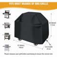 thumbnail image 2 of Grill Cover, Waterproof Plancha Cover, UV Protection, Windproof, Dustproof (147x61x117cm Black), 2 of 5
