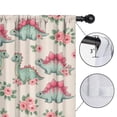 thumbnail image 4 of Blackout Kids Curtains,LightColor Cartoon Dinosaurs Flowers Pattern Childrens Insulated Curtains Set Of 2,Bedroom Essentials,Toddler Room Decor 42"x84", 4 of 5