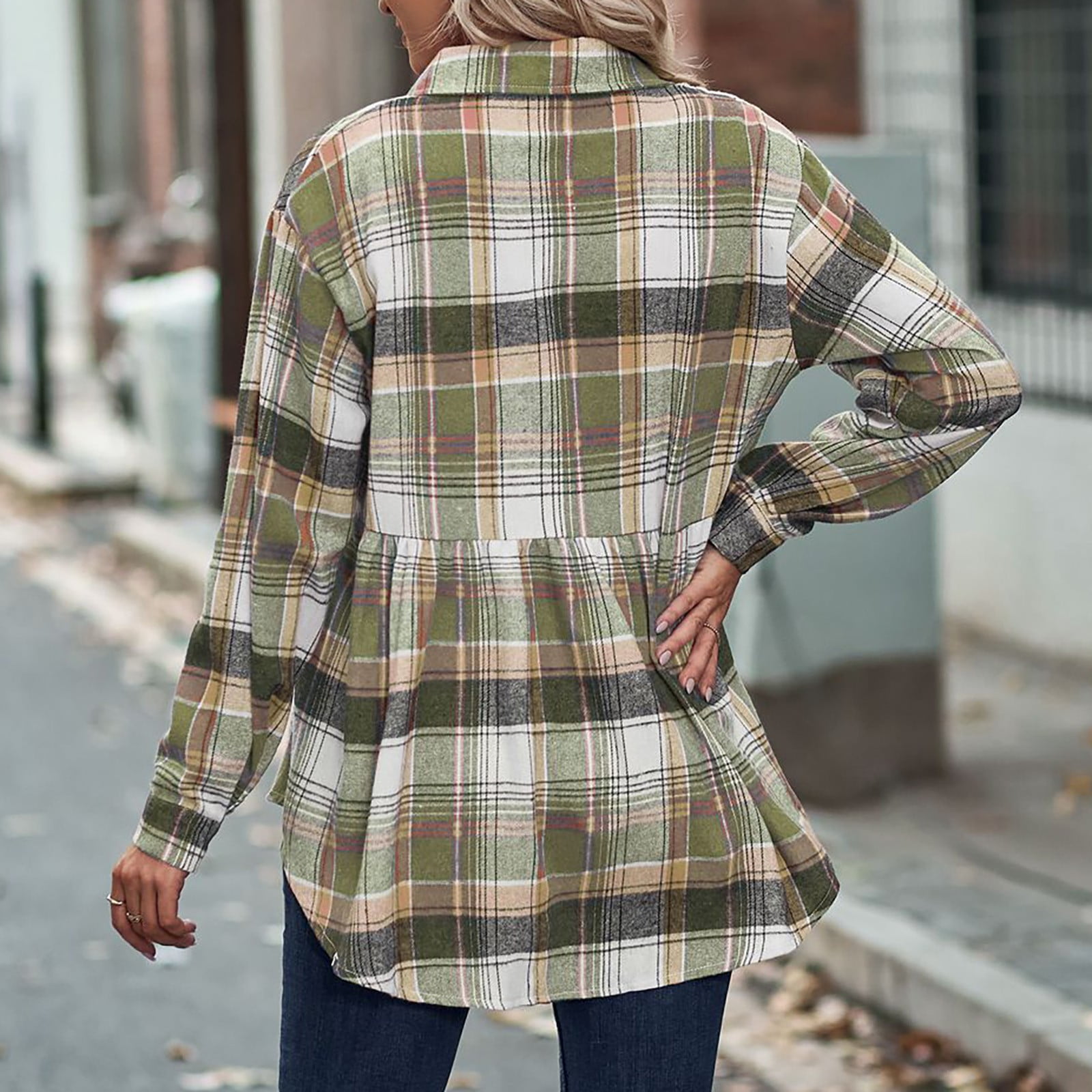 Amazon.com: Womens Flannel Shirt Plaid Casual Jacket