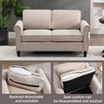 thumbnail image 5 of 45 inch, 2 Seater Loveseat Sofa, Mid Century Modern Couches for Living Room, Button Tufted Sofa for Bedroom, Home Office, Apartment, 5 of 7