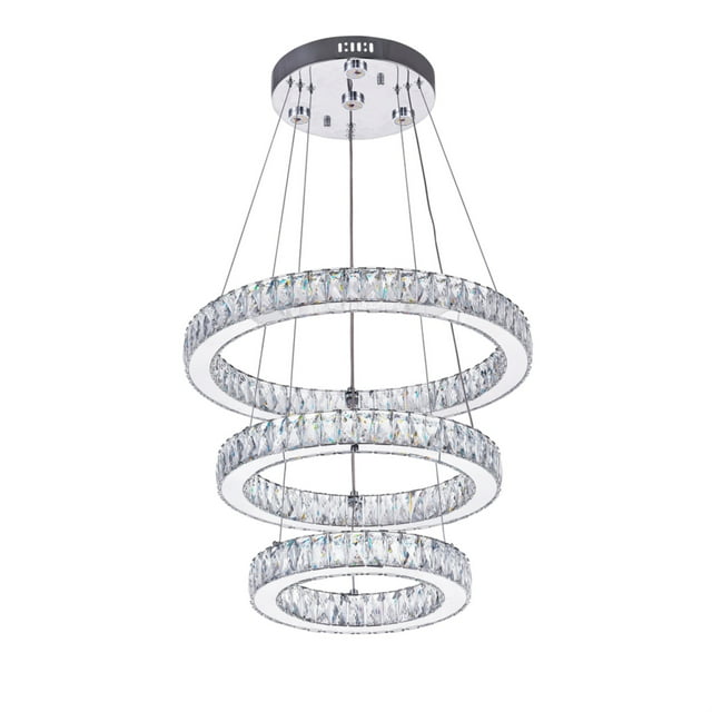 Lustre à LED avec Finition Chromée
