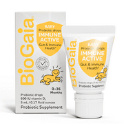BioGaia Immune Active Baby Probiotic Drops + Vitamin D | For Digestive & Immune Health | For Babies & Toddlers 0-36 Months | Pediatrician Trusted | Allergen, Dairy, Soy & Gluten Free