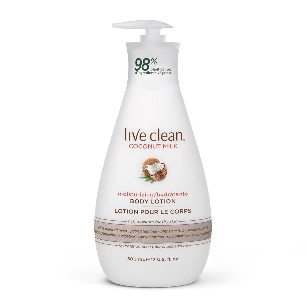 Live Clean Coconut Milk Moisturizing Body Lotion for Dry Skin