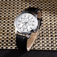 thumbnail image 1 of Reloj de hombre con correa de cristal azul de tres ojos Reloj de regalo Reloj de cuarzo para hombre Fabricantes, 1 of 5