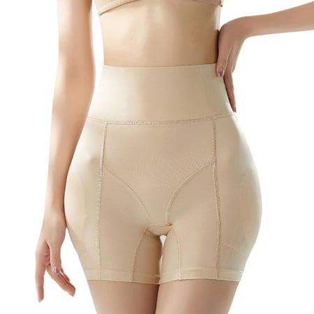 Defitshape Women s High Waist Shapewear Panties Seamless Padded Thigh Butt Lifter Hip Enhancer Underwear Tummy Control Body Shaper Shorts Slimming Booty Lifter Boy Shorts Nude Beige 3X-Large