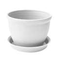 thumbnail image 1 of Bgsha 1PCS Jardin Pot de Fleurs Rond en Plastique Épaissi 20*14*14cm Beige Gris Rouge Blanc, 1 of 9