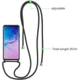 thumbnail image 3 of Crossbody Case for Samsung Galaxy S10 with Lanyard Strap Adjustable Rope Liquid Silicone Soft Cover Black, 3 of 5