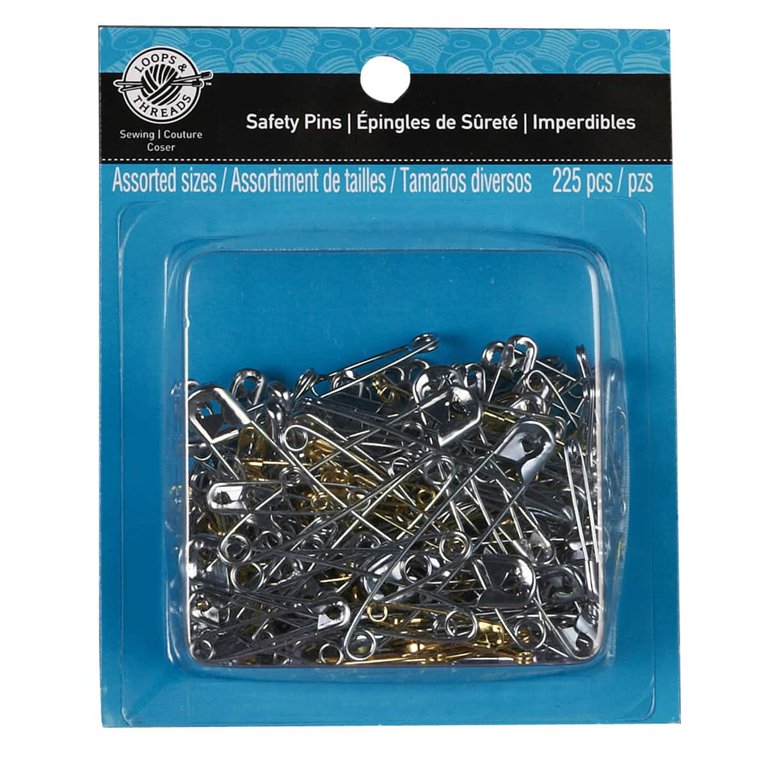 540 Pack Assorted Safety Pins, Small Medium Large Clothes Safety Pins For  Crafts Sewing Clothing Art Gold Silver Black