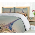 thumbnail image 5 of Ambesonne Eiffel Tower Duvet Cover Sets, Cityscape of Paris, 2-Queen, Multicolor, 5 of 7