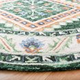 thumbnail image 3 of SAFAVIEH Aspen Dedrick Southwestern Wool Area Rug, Green/Ivory, 7' x 7' Round, 3 of 8