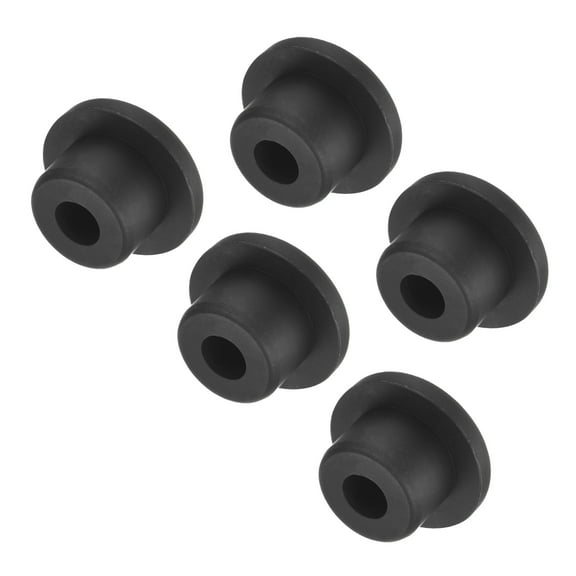 Uxcell High Temp Silicone Plug Mount Dia 16mm/0.63 inch t Shaped Rubber Stopper Hole Plugs for Powder Coating Plating Waterproof Plugs Sealing Plugs Black Pack of 5