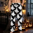 thumbnail image 5 of CONFREE Halloween Pajama Pants for Men Hallowmas Pj Pants for Men Pumpkin Ghost Print Lounge Bottoms Elastic Waist Drawstring Sleepwear With Pockets, 5 of 6