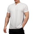 thumbnail image 2 of Yaoyar Men Breathable Casual Sports Fitness T Shirt Gym Workout V Collar Polo Shirts Summer Classic Pullovers, 2 of 6
