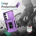 thumbnail image 2 of Funda para GANGXUN Samsung Galaxy S23 - Soporte metálico, Función magnética, Morado, 2 of 5