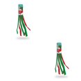 thumbnail image 1 of Injueey Manga de viento de Navidad para exteriores de 100CM, bonita caricatura Flexible de Papá Noel, bandera colgante, jardín, patio Tipo 1 2Conjunto, 1 of 6