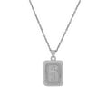 thumbnail image 2 of YIKA Hip Hop Titanium Steel Stainless Steel Crucifix Square Pendant Necklace Fashion Crucifix Necklace Men's And Women's Accessories Jewelry Christmas Decoration Silver, 2 of 5