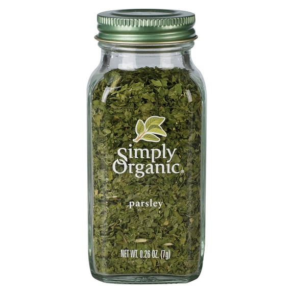 Simply Organic GMO Free Parsley Flakes, 0.26 oz Bottle